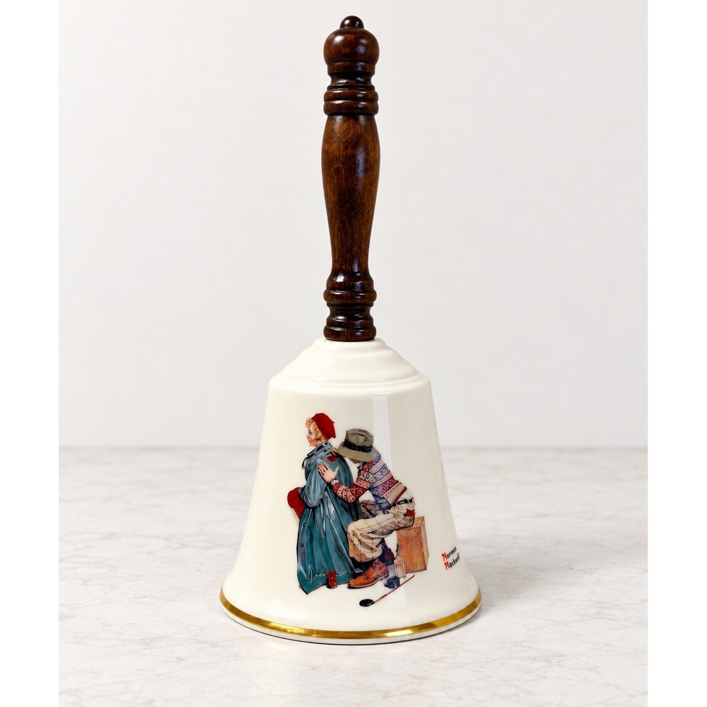 Gorham Norman Rockwell The Artist Bell 1987 Limited Edition Fine China 8.5"